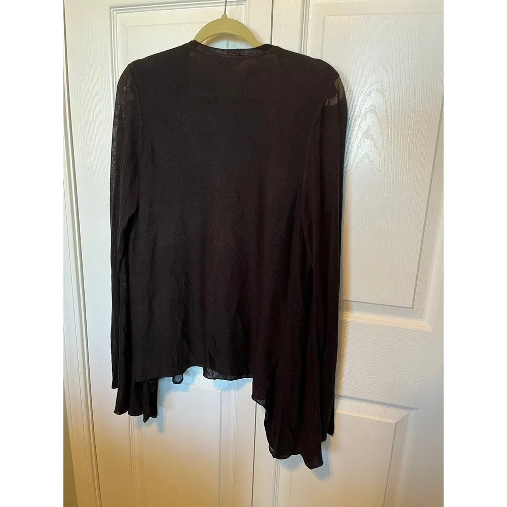 SIMPLY VERA VERA WANG Womens Size XL Open Front Black‎ Cardigan - Picture 9 of 9